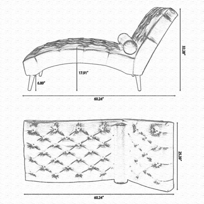 Red Barrel Studio® Vegan Leather Chaise Lounge Wayfair